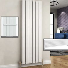 Arona Double Vertical Radiator 1800 X 476mm Vertical - White